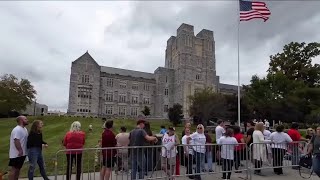 Turning Point USA rally draws crowds, protests at Virginia Tech