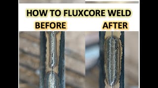Gasless Fluxcore Welding thin square tubing for beginners