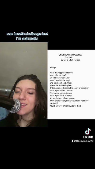 One Breath Challenge Lyrics I've Got A Record Player the 30th - billie eilish - one breath challenge - YouTube