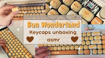 Cute Keyboard ASMR - Bun Wonderland Keycaps Unboxing