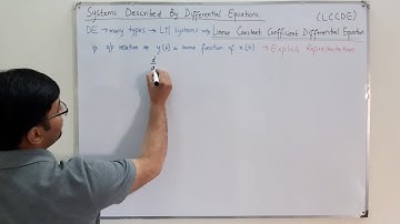 Systems described by differential equations