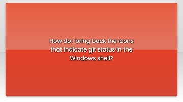 How do I bring back the icons that indicate git status in the Windows shell?