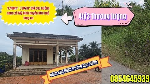 👉 bán 9,4 công đất (387m² thổ cư) _đường nhựa xã mỹ bình huyện đức Huệ Long An giá 4tỷ3 TL.