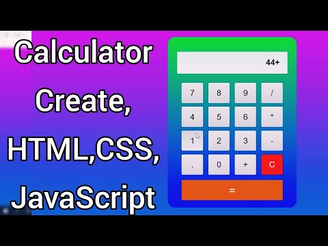 Calculator Create 🔥How to create a calculator using HTML,CSS and JavaScript.