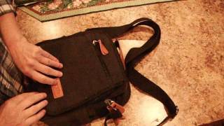 VINTAGE LOOK CANVAS MESSENGER BAG screenshot 5