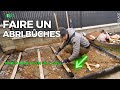 Faire un ABRI BÛCHES : Préparation du sol et lambourdes classe 4