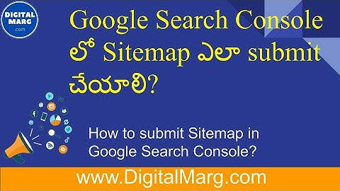 How to add sitemap in Google Search Console in telugu