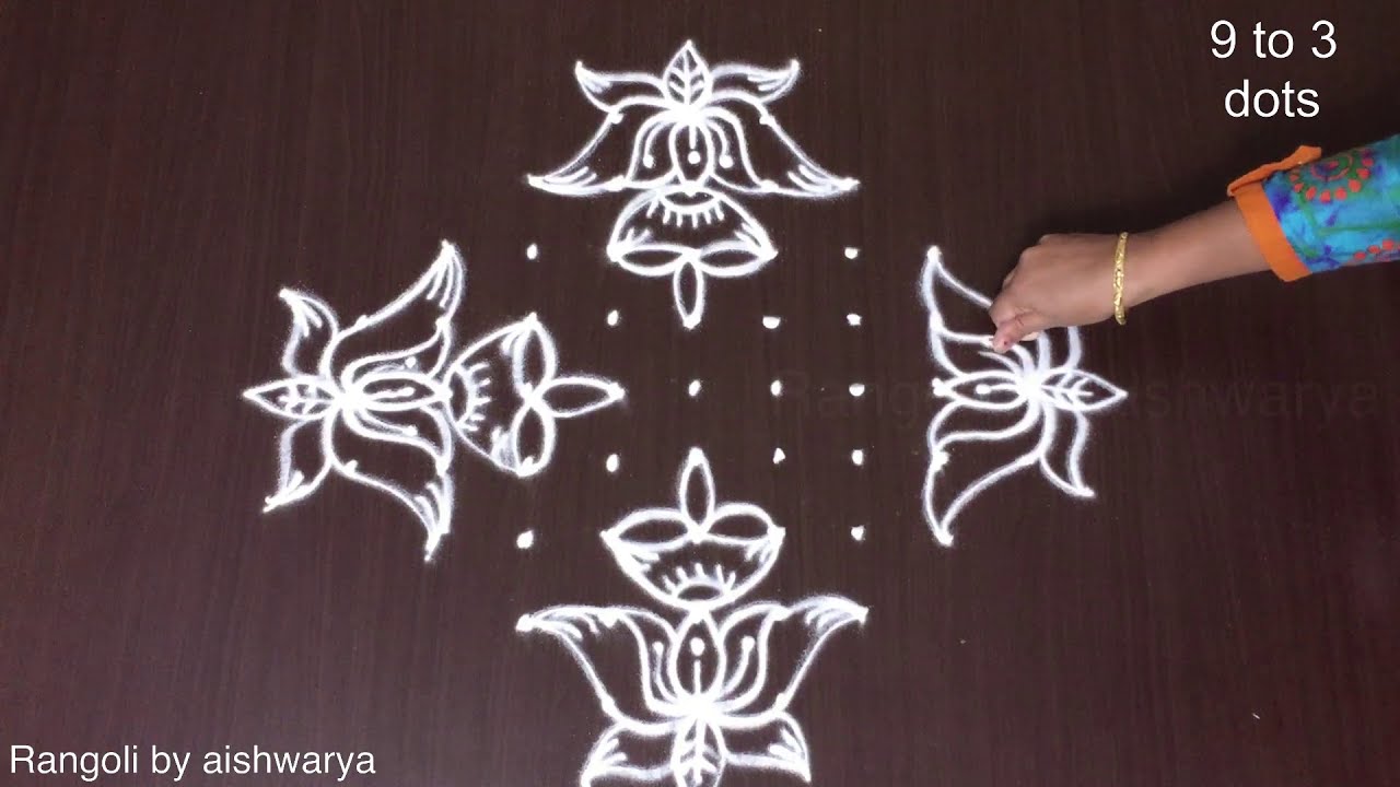 Creative Lotus Kolam Designs
