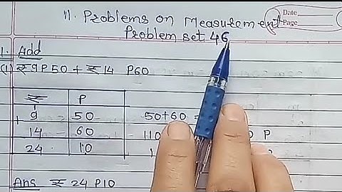 Problem set 46 class 5 math chapter 11 problem on measurement Maharashtra state board