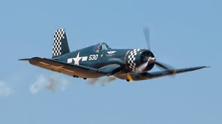 The Whistling death FG1D Corsair Aerobatic demo WWII weekend 2023