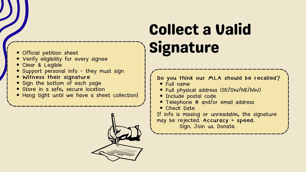 Canvasser Training Recall Petition