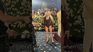 Sabrina Carpenter REACTION to someone stepping her dress at Met Gala 2025 #shorts #metgala