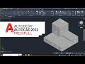 Tutorial Cara Membuat Gambar AutoCad 3D 2022 Pemula Latihan 2 | Presspull