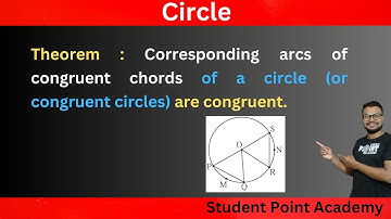 Theorem : Corresponding arcs of congruent chords of a circle (or congruent circles) are congruent.
