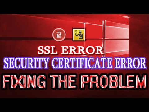 How to fix SSL error OR Security certificate error massage