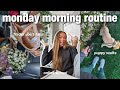 monday morning productivity routine 🧚🏽‍♂️✨ | online school, grocery shopping, puppy walks & more!