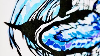 切り絵とちぎり絵】メイキング🐧紙で描くペンギンアート - YouTube