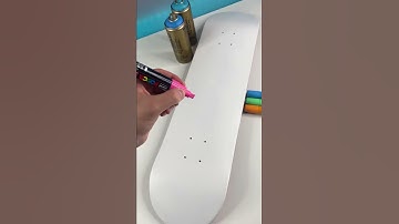 Custom Skateboard Using Posca Markers! #shorts