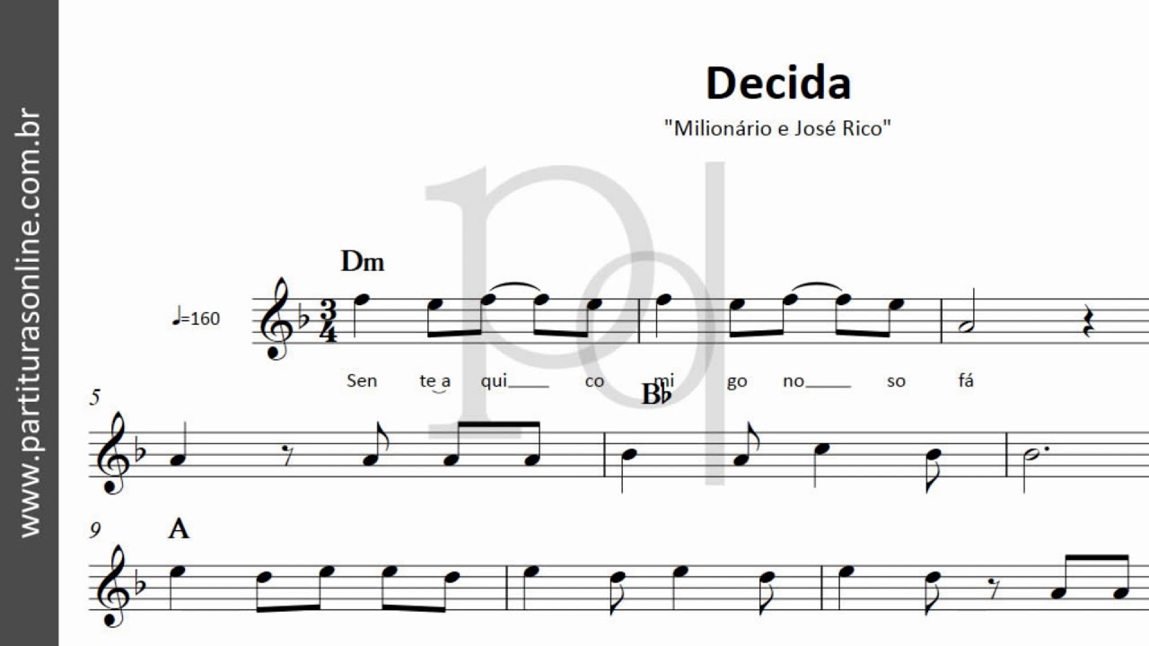 BOATE AZUL - Milionário e José Rico (PARTITURA)