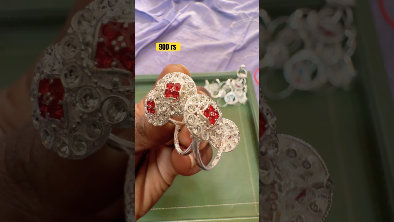 Silver fancy light weight toering design | Silver ladies toe ring designs | 