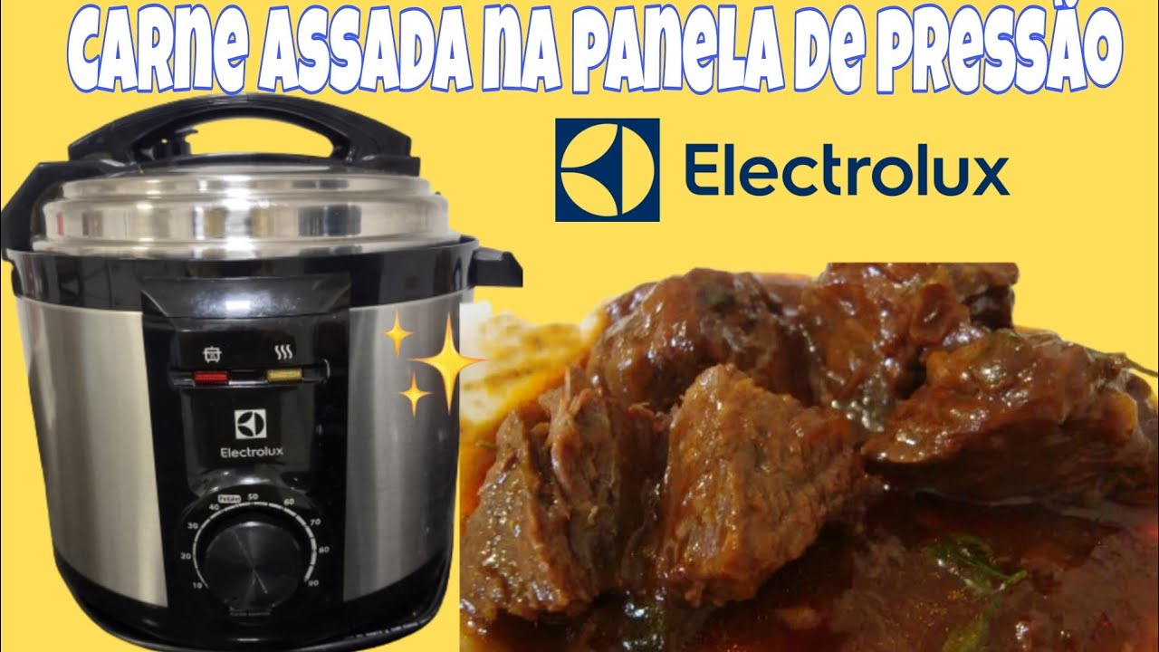 CARNE ASSADA SEM ÁGUA NA PANELA DE PRESSÃO ELETROLUX  + JANTA FRESQUINHA 😋 #vidareal  #resenha
