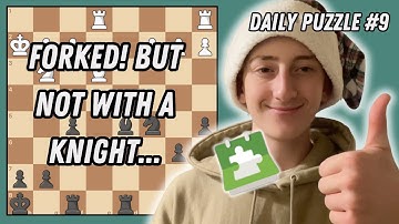 Chess.com Daily Puzzle Titled "Fork First, Capture Later"