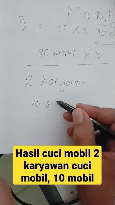 2 karyawan cuci mobil, hasil 350.000 kotor..tinggal dibagi aja