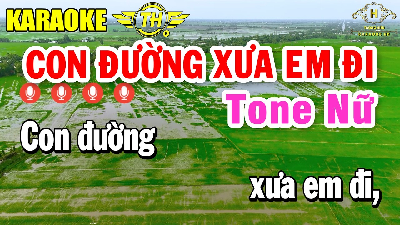 Con Đường Xưa Em Đi Karaoke Tone Nữ ( F#m ) Nhạc Sống Dễ Hát | Trọng Hiếu