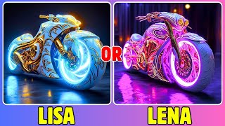 Lisa Or Lena #8 🔥 | Car And Motorbike Edition 🚘🏍️ | What Would You Choose? #Lisa #Lena  #Viral