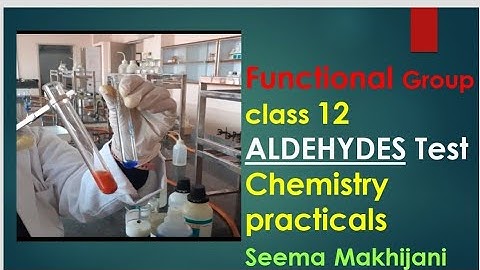 Organic Functional group  test for Aldehyde (Tollens and Fehlings) Class 12 by Seema Makhijani