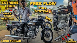 Loud Fire Pataka! FREE FLOW L-BEND PIPE on BS4 BULLET 350 | Apni Bullet Extreme Loud ho gayi! #MxK