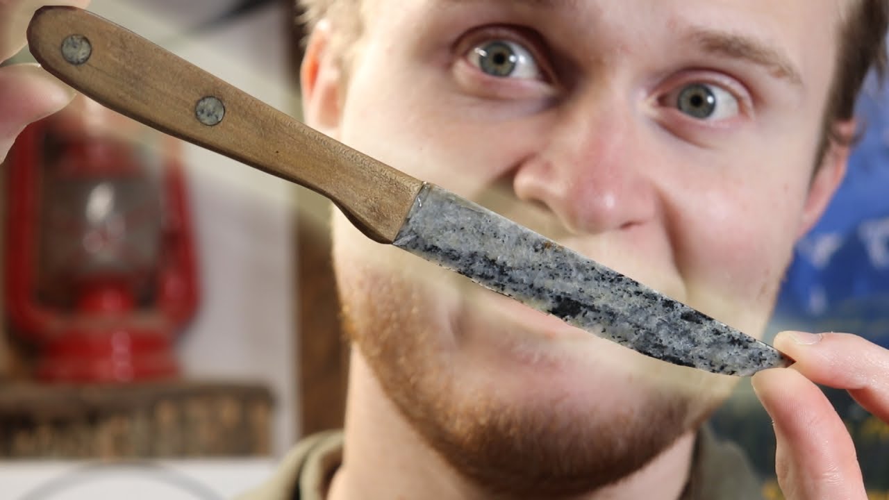 How to Make a Kitchen Knife from a Rock YouTube