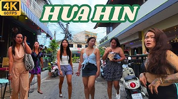 [4K] Walk around Hua Hin 2025, Thailand today. Royal resort, quiet and respectable.