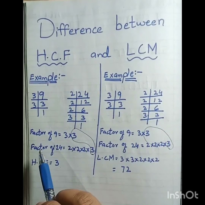 Difference between HCF and LCM #viralshorts #youtubeshorts #trickshots ...