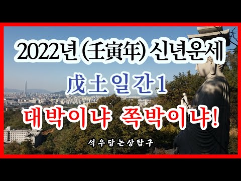   2022년 壬寅年 신년운세 戊土일간1 대박이냐 쪽박이냐 석우당 논상탐구