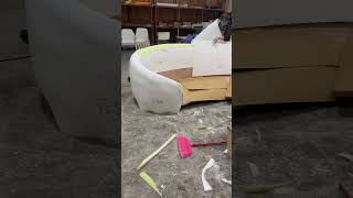 Steps of Sponge - laying Process for Sofa Cushions