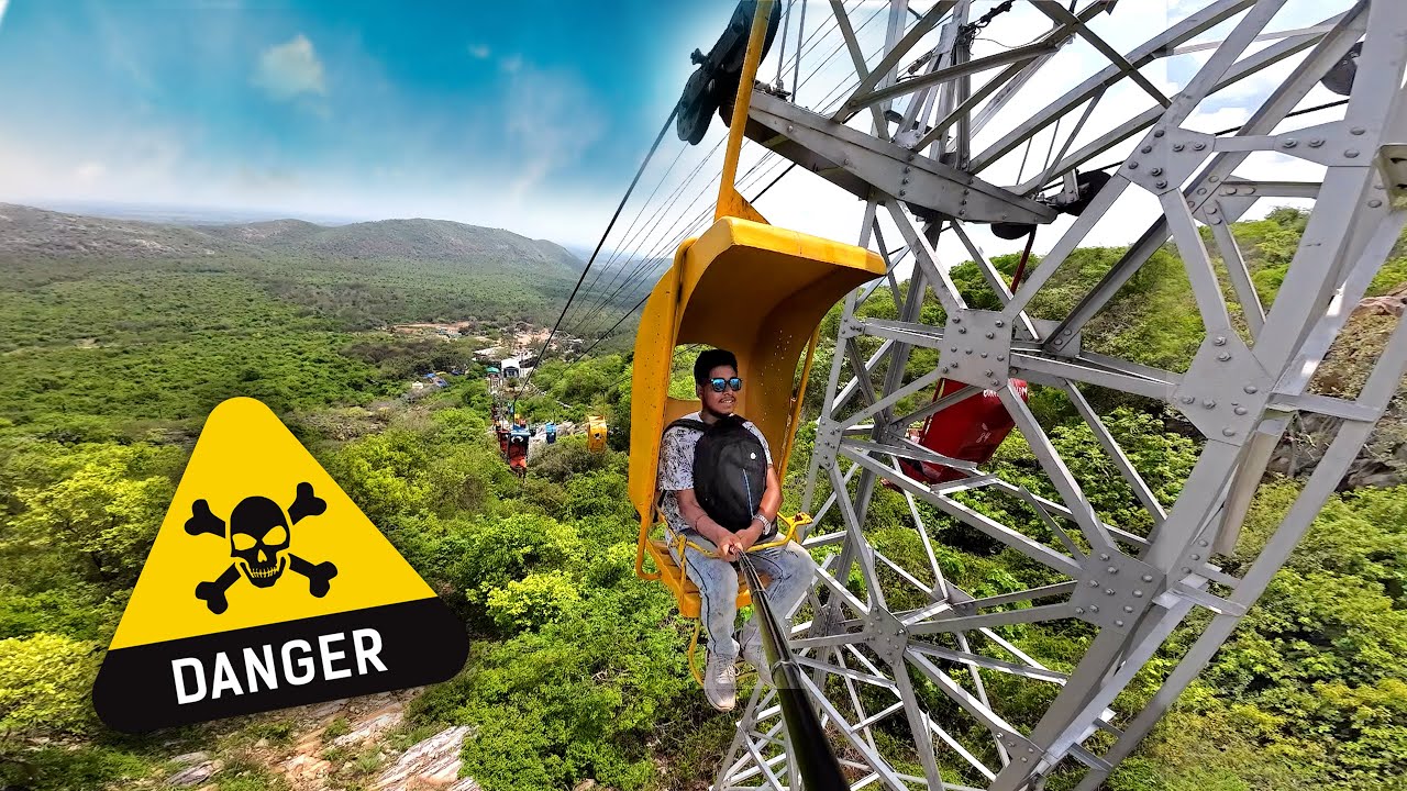 😨 हम तो उड़ने लगे आसमान की ऊंचाईयों में | Rajgir Ropeway | Vishwa ...