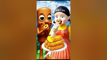 Squid Game vs Tung Tung Tung Sahur AI Edible Slime ASMR #squidgame2 #ai #asmr #sahur