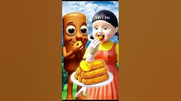 Squid Game vs Tung Tung Tung Sahur AI Edible Slime ASMR #squidgame2 #ai #asmr #sahur