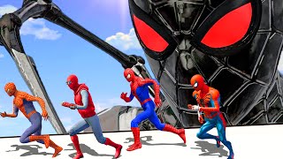 Spiderman \& Team Spider-Man vs Black Iron-Spider - What If Battle Superheroes