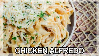 طريقة عمل معكرونة بالصوص الابيض | 3 دقائق فقط | Chicken Alfredo