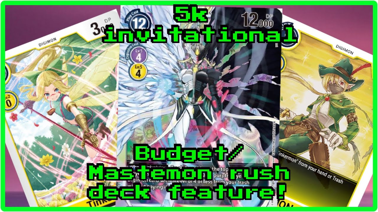 DIGIMON 5K invitational mastemon deck feature almost budget!!