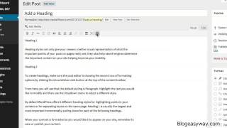 Wordpress Heading Styles