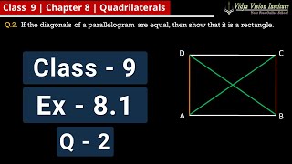 QUADRILATERALS || Part 4 - Exercise 8.1 - Q-2 || NCERT - Class 9 - Mathematics || Hindi