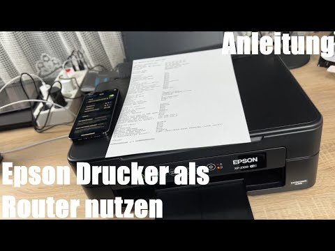 Epson Drucker als Router nutzen (WIFI direkt) kabellos drucken mit App Verbindung Epson XP-2100 WIFI