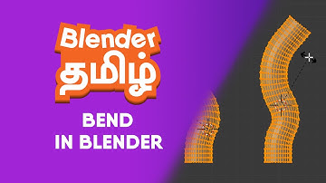 Blender 3d in Tamil | how to use Bend modifier in Blender 3D