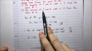 HSC Maths Ext1 - Parametrics - Locus Problems 3