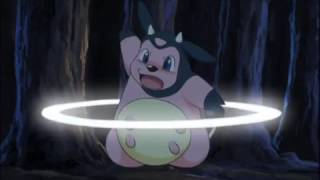 Pokémon Ranger - Solana captures a miltank