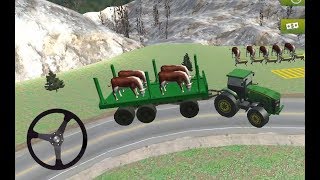 Heavy Duty Tractor Cargo Transport 3D #3, Heavy duty tractor driving games, Animal transport screenshot 5