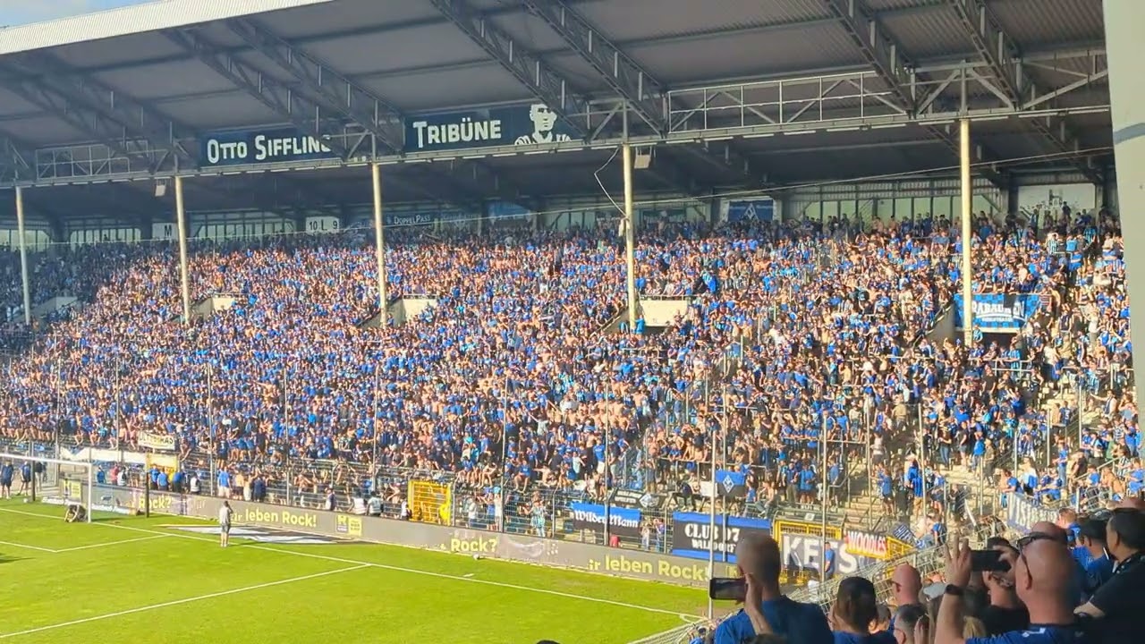 Seegert auf den Zaun. SV Waldhof - SV Sandhausen am 11.05.2024